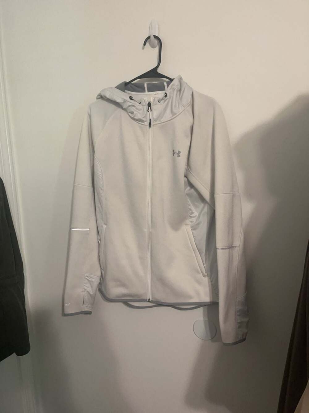 Under Armour ColdGear Full Zip Hooded Jacket White Women's Size LG